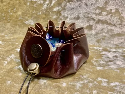 Dice Bag Dungeons and Dragons Leather Regular Dice Bag DnD Dicebag Coin Pouch LARP Bag for DnD Gifts RPG Gift Props larping - Image 3