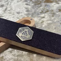 Dice Vault | Dungeons and Dragons | Gold D20 | Purple Dragon Scale leather on lid | DnD | Dungeon Gifts RPG Gift