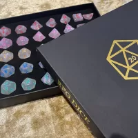 x 5 Dice Sets in Gift Box with Tray | Dungeons and Dragons | DnD Poly Sets | RPG Games | Pathfinder | Epic Christmas Gift
