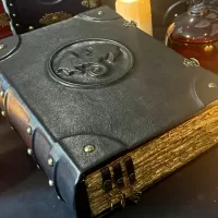 Dragon Leather Notebook | Tome | Grimoire | Spell Book - A4 LARGE | Fantasy DnD | Witchcraft | blank with Deckled Parchment