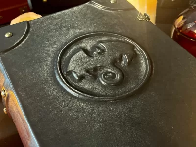 Dragon Leather Notebook | Tome | Grimoire | Spell Book - A4 LARGE | Fantasy DnD | Witchcraft | blank with Deckled Parchment