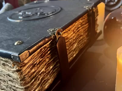 Dragon Leather Notebook | Tome | Grimoire | Spell Book - A4 LARGE | Fantasy DnD | Witchcraft | blank with Deckled Parchment