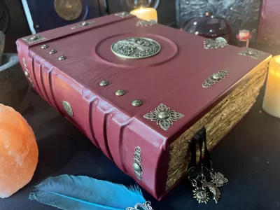 Tree of Life Leather Notebook | Tome | Grimoire | Spell Book - A4 LARGE | Fantasy DnD | Witchcraft | blank Deckled Parchment