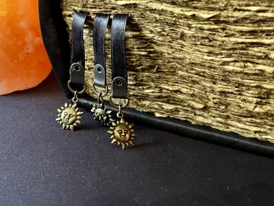 Mayan Aztec Navy Black | Leather Notebook | Tome | Grimoire | Spell Book - A4 LARGE | Fantasy DnD | Witchcraft | blank Deckled Parchment
