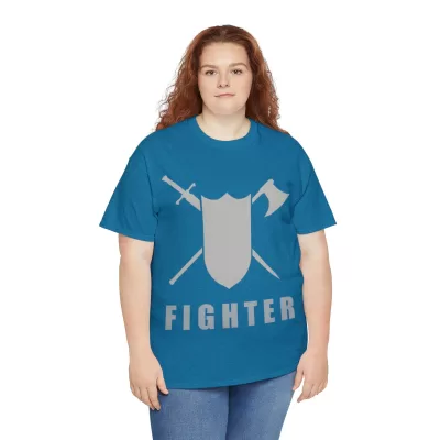 Fighter | Unisex T-shirt | Dungeons and Dragons Style | Pathfinder Style | Fantastic Gift | Metal D20 Shirt | Dragon Dice Shirt - Image 49