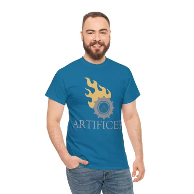 Artificer | Unisex T-shirt | Dungeons and Dragons Style | Pathfinder Style | Fantastic Gift | Metal D20 Shirt | Dragon Dice Shirt - Image 53