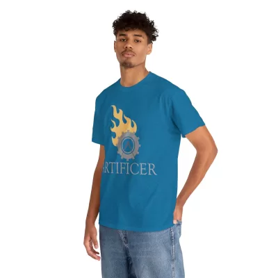 Artificer | Unisex T-shirt | Dungeons and Dragons Style | Pathfinder Style | Fantastic Gift | Metal D20 Shirt | Dragon Dice Shirt - Image 54