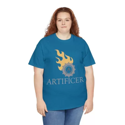 Artificer | Unisex T-shirt | Dungeons and Dragons Style | Pathfinder Style | Fantastic Gift | Metal D20 Shirt | Dragon Dice Shirt - Image 55