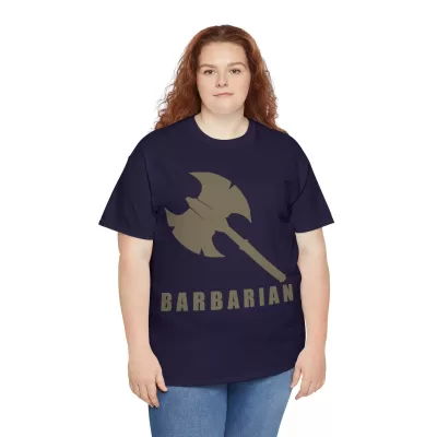 Barbarian | Unisex T-shirt | Dungeons and Dragons Style | Pathfinder Style | Fantastic Gift | Metal D20 Shirt | Dragon Dice Shirt - Image 67