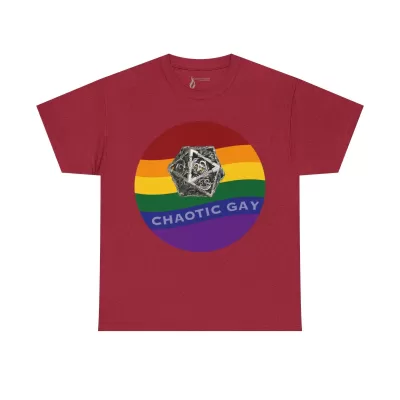 Chaotic Gay | Unisex T-shirt | Dungeons and Dragons Style | Pathfinder Style | Fantastic Gift | Metal D20 Shirt | Dragon Dice Shirt - Image 133