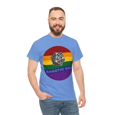 Chaotic Gay | Unisex T-shirt | Dungeons and Dragons Style | Pathfinder Style | Fantastic Gift | Metal D20 Shirt | Dragon Dice Shirt - Image 77