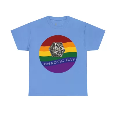 Chaotic Gay | Unisex T-shirt | Dungeons and Dragons Style | Pathfinder Style | Fantastic Gift | Metal D20 Shirt | Dragon Dice Shirt - Image 73