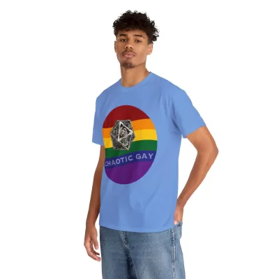 Chaotic Gay | Unisex T-shirt | Dungeons and Dragons Style | Pathfinder Style | Fantastic Gift | Metal D20 Shirt | Dragon Dice Shirt - Image 78