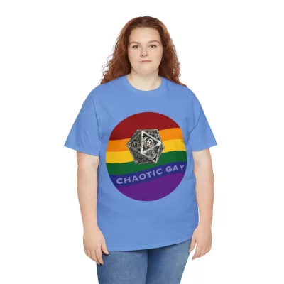Chaotic Gay | Unisex T-shirt | Dungeons and Dragons Style | Pathfinder Style | Fantastic Gift | Metal D20 Shirt | Dragon Dice Shirt - Image 79