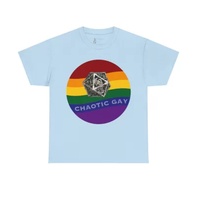 Chaotic Gay | Unisex T-shirt | Dungeons and Dragons Style | Pathfinder Style | Fantastic Gift | Metal D20 Shirt | Dragon Dice Shirt - Image 61