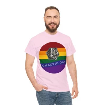 Chaotic Gay | Unisex T-shirt | Dungeons and Dragons Style | Pathfinder Style | Fantastic Gift | Metal D20 Shirt | Dragon Dice Shirt - Image 125