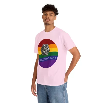 Chaotic Gay | Unisex T-shirt | Dungeons and Dragons Style | Pathfinder Style | Fantastic Gift | Metal D20 Shirt | Dragon Dice Shirt - Image 126