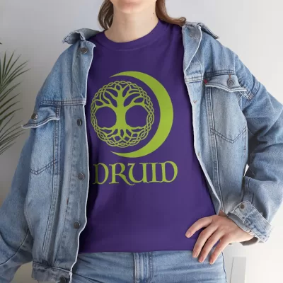 Druid | Unisex T-shirt | Dungeons and Dragons Style | Pathfinder Style | Fantastic Gift | Metal D20 Shirt | Dragon Dice Shirt - Image 69