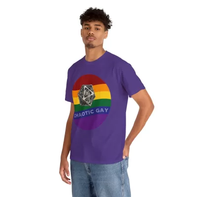 Chaotic Gay | Unisex T-shirt | Dungeons and Dragons Style | Pathfinder Style | Fantastic Gift | Metal D20 Shirt | Dragon Dice Shirt - Image 114