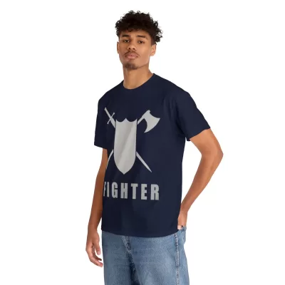 Fighter | Unisex T-shirt | Dungeons and Dragons Style | Pathfinder Style | Fantastic Gift | Metal D20 Shirt | Dragon Dice Shirt - Image 67