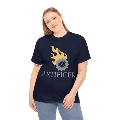 Artificer | Unisex T-shirt | Dungeons and Dragons Style | Pathfinder Style | Fantastic Gift | Metal D20 Shirt | Dragon Dice Shirt - Image 61