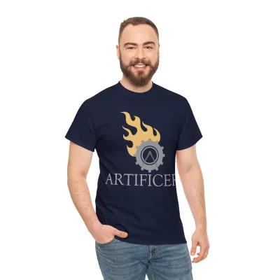 Artificer | Unisex T-shirt | Dungeons and Dragons Style | Pathfinder Style | Fantastic Gift | Metal D20 Shirt | Dragon Dice Shirt - Image 65