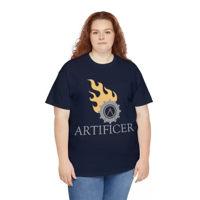 Artificer | Unisex T-shirt | Dungeons and Dragons Style | Pathfinder Style | Fantastic Gift | Metal D20 Shirt | Dragon Dice Shirt - Image 67