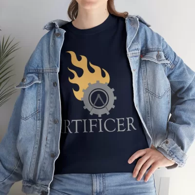 Artificer | Unisex T-shirt | Dungeons and Dragons Style | Pathfinder Style | Fantastic Gift | Metal D20 Shirt | Dragon Dice Shirt - Image 69