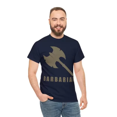 Barbarian | Unisex T-shirt | Dungeons and Dragons Style | Pathfinder Style | Fantastic Gift | Metal D20 Shirt | Dragon Dice Shirt - Image 49