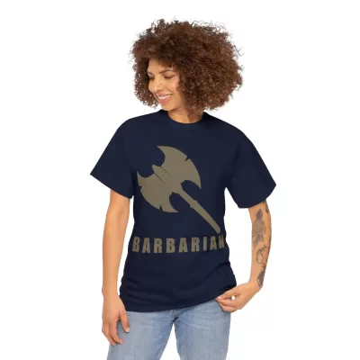 Barbarian | Unisex T-shirt | Dungeons and Dragons Style | Pathfinder Style | Fantastic Gift | Metal D20 Shirt | Dragon Dice Shirt - Image 52