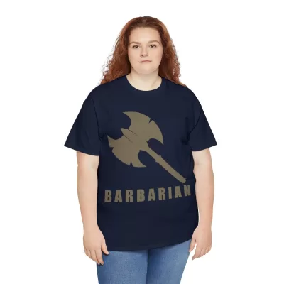Barbarian | Unisex T-shirt | Dungeons and Dragons Style | Pathfinder Style | Fantastic Gift | Metal D20 Shirt | Dragon Dice Shirt - Image 55