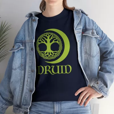 Druid | Unisex T-shirt | Dungeons and Dragons Style | Pathfinder Style | Fantastic Gift | Metal D20 Shirt | Dragon Dice Shirt - Image 57