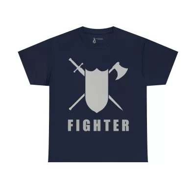 Fighter | Unisex T-shirt | Dungeons and Dragons Style | Pathfinder Style | Fantastic Gift | Metal D20 Shirt | Dragon Dice Shirt - Image 62