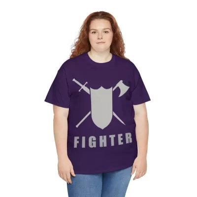 Fighter | Unisex T-shirt | Dungeons and Dragons Style | Pathfinder Style | Fantastic Gift | Metal D20 Shirt | Dragon Dice Shirt - Image 73