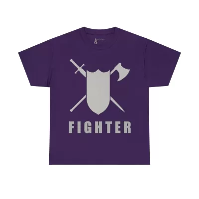 Fighter | Unisex T-shirt | Dungeons and Dragons Style | Pathfinder Style | Fantastic Gift | Metal D20 Shirt | Dragon Dice Shirt - Image 74