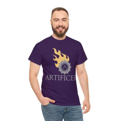 Artificer | Unisex T-shirt | Dungeons and Dragons Style | Pathfinder Style | Fantastic Gift | Metal D20 Shirt | Dragon Dice Shirt - Image 77