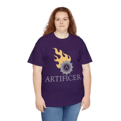 Artificer | Unisex T-shirt | Dungeons and Dragons Style | Pathfinder Style | Fantastic Gift | Metal D20 Shirt | Dragon Dice Shirt - Image 79