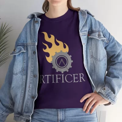 Artificer | Unisex T-shirt | Dungeons and Dragons Style | Pathfinder Style | Fantastic Gift | Metal D20 Shirt | Dragon Dice Shirt - Image 81