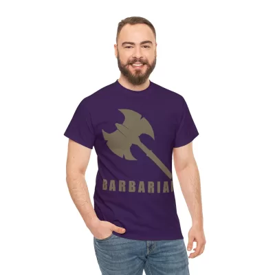 Barbarian | Unisex T-shirt | Dungeons and Dragons Style | Pathfinder Style | Fantastic Gift | Metal D20 Shirt | Dragon Dice Shirt - Image 73