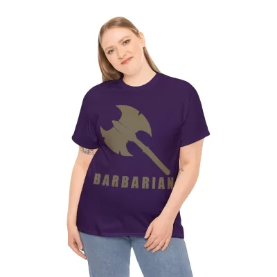 Barbarian | Unisex T-shirt | Dungeons and Dragons Style | Pathfinder Style | Fantastic Gift | Metal D20 Shirt | Dragon Dice Shirt - Image 77