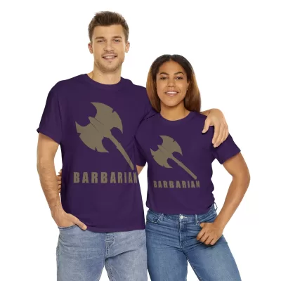 Barbarian | Unisex T-shirt | Dungeons and Dragons Style | Pathfinder Style | Fantastic Gift | Metal D20 Shirt | Dragon Dice Shirt - Image 82
