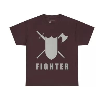 Fighter | Unisex T-shirt | Dungeons and Dragons Style | Pathfinder Style | Fantastic Gift | Metal D20 Shirt | Dragon Dice Shirt - Image 26