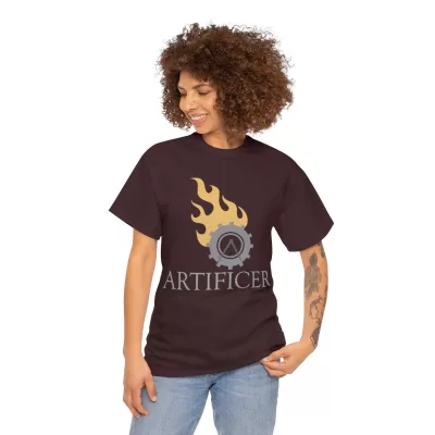 Artificer | Unisex T-shirt | Dungeons and Dragons Style | Pathfinder Style | Fantastic Gift | Metal D20 Shirt | Dragon Dice Shirt - Image 28