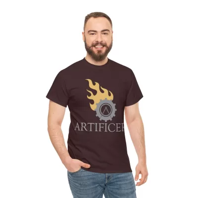 Artificer | Unisex T-shirt | Dungeons and Dragons Style | Pathfinder Style | Fantastic Gift | Metal D20 Shirt | Dragon Dice Shirt - Image 29
