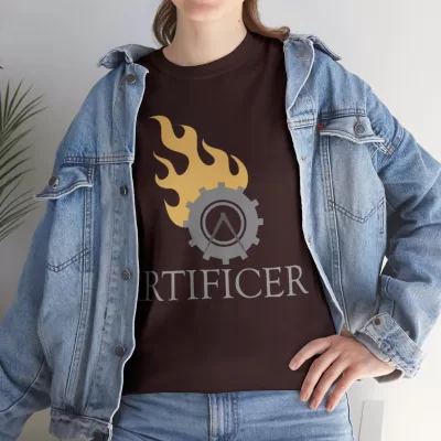 Artificer | Unisex T-shirt | Dungeons and Dragons Style | Pathfinder Style | Fantastic Gift | Metal D20 Shirt | Dragon Dice Shirt - Image 33