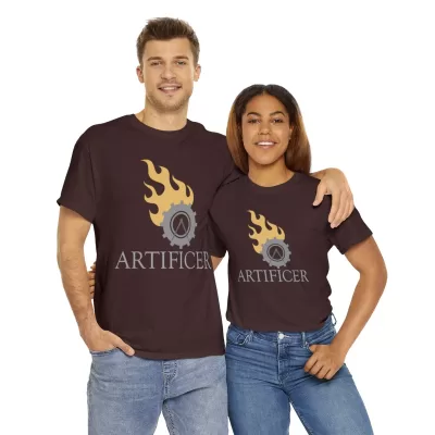 Artificer | Unisex T-shirt | Dungeons and Dragons Style | Pathfinder Style | Fantastic Gift | Metal D20 Shirt | Dragon Dice Shirt - Image 34