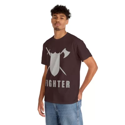 Fighter | Unisex T-shirt | Dungeons and Dragons Style | Pathfinder Style | Fantastic Gift | Metal D20 Shirt | Dragon Dice Shirt - Image 31