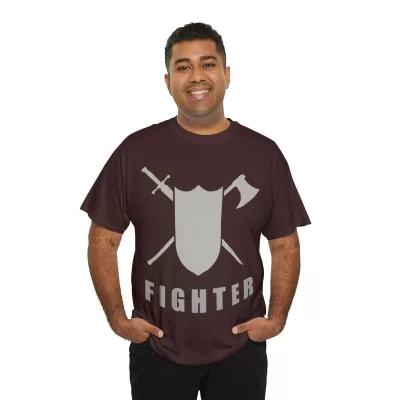 Fighter | Unisex T-shirt | Dungeons and Dragons Style | Pathfinder Style | Fantastic Gift | Metal D20 Shirt | Dragon Dice Shirt - Image 32