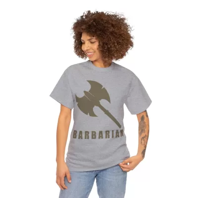 Barbarian | Unisex T-shirt | Dungeons and Dragons Style | Pathfinder Style | Fantastic Gift | Metal D20 Shirt | Dragon Dice Shirt - Image 28