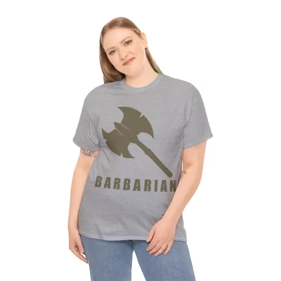 Barbarian | Unisex T-shirt | Dungeons and Dragons Style | Pathfinder Style | Fantastic Gift | Metal D20 Shirt | Dragon Dice Shirt - Image 29